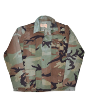 Vintage SafTBak Jacket Mens S Woodland Camouflage Hunting Snap Button USA Made - £26.81 GBP