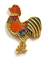 Rooster Chicken Gold Tone Enamel Farm Bird Decorative Colorful Folk Art ... - €11,24 EUR Rooster Chicken Gold Tone Enamel Farm Bird Decorative Colorful Folk Art ... - €11,24 EUR