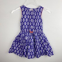 Mini Boden Pretty Purple White Floral Print Girls 5 - 6 Year Sleeveless Dress - £17.82 GBP