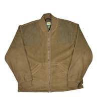Cabelas Shooting Fleece Jacket Mens L Olive Green Full Zip Outdoor Gear Bomber - £31.67 GBP