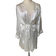 Linea Donatella &#39;Mrs&#39; Embroidered Robe/Slip 2 Piece Set in Ivory Size XL... - $46.47