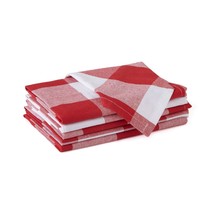 Homes Dining Table Napkins 6 Pcs Set Of Large 17 X 17 Inch - Buffalo Red... - $27.99