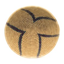 Vintage Hand Woven Coiled Sea Grass Tribal African Basket Bowl Handmade 10.5 x4&quot; - £19.71 GBP