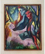 1960s French Painter Christiane Perillaud (1924-2004)oil painting on can... - €507,30 EUR