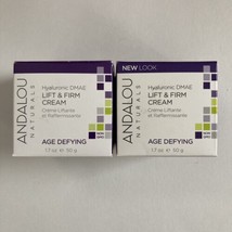 2 Pack - Andalou Naturals Lift &amp; Firm Cream Hyaluronic DMAE Age Defying 1.7oz ea - £22.35 GBP