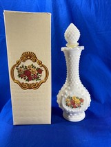 Vintage Avon Milk Glass Hobnail Charisma Cologne Decanter Bud Vase Empty W/box - £5.86 GBP