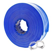1-1/2&quot; X 100&#39; Professional Blue Backwash Hose With Clamps, General Purpose Reinf - £48.60 GBP