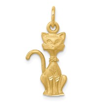 10K Yellow Gold Tom Cat Charm Jewelry FindingKing Fashion Jewelry 22 X 11mm - £49.25 GBP