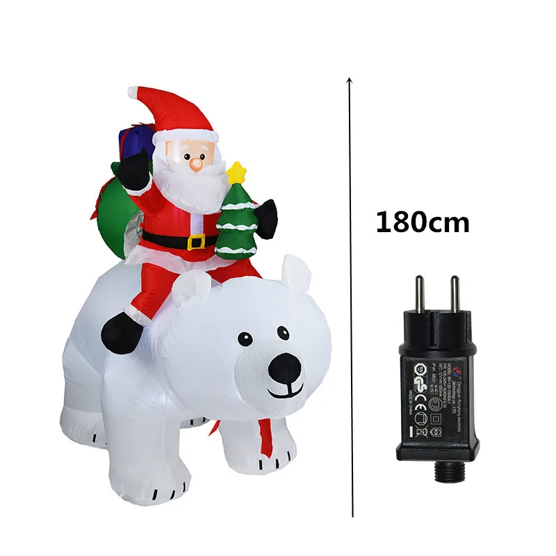 Merry Christmas Inflatable Toy 240cm Led Light Santa  Snowman Christmas Door Dec - £182.89 GBP