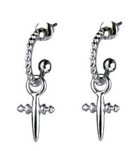 Chic Gold- Silver Color Cross Earrings For Women Hanging Cross  - $9.00