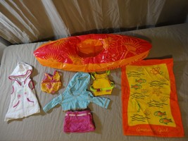 AMERICAN GIRL DOLL Pleasant Company BEACH Set Towel + Jess Kayak + Sea Side - $37.64