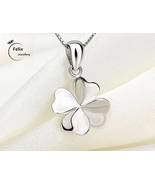 Four Leaf Clover Pendant 925 Sterling Silver Necklace Chain Jewellery Wo... - £12.57 GBP