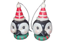 Johanna Parker Penguin Holiday Head Christmas Ornament - £5.62 GBP