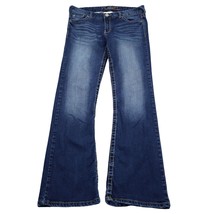 Rue21 Pants Womens 10 Blue Denim Flat Front Mid Rise Boot Pockets Jeans - £22.18 GBP