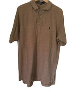 Polo By Ralph Lauren Men&#39;s shirt tan heather green Horse L cotton short ... - £21.90 GBP
