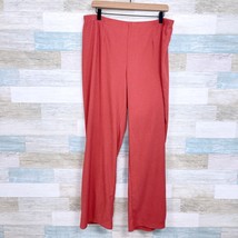 Chicos Travelers Lightweight No Tummy Pants Orange High Rise Stretch Womens XL 3 - $39.59