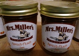 Mrs. Miller&#39;s Homemade Apricot Peach Jam, 2-Pack 9 oz. Jars - £14.31 GBP
