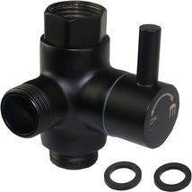 YDmeet All Metal Shower Arm Diverter Valve for Hand Held Showerhead, Matte Black - £20.84 GBP