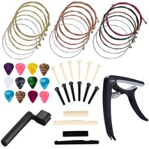 Acoustic Guitar Accessories Kit Guitar Strings Replacement Changing Tool... - £22.02 GBP