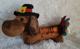 Dan Dee Dachshund Brown Gobble Til You Wobble Plush Thanksgiving Stuffed Animal - £12.13 GBP