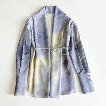 Summer New Women Watercolor Blooming Print Shirt Long-Sleeve Ladies V-Neck Elega - £115.53 GBP