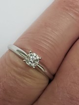 Estate 14k White  Gold Engagement .25ct VS/G Old European Cut Diamond Ring - £564.74 GBP