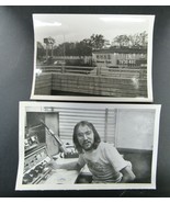 2 1978 B&amp;W Photos Radio TV Station WHNB TV/30-NBC DJ at Mic Vintage 7&quot;x5... - £7.44 GBP