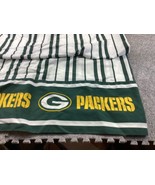 Vintage Green Bay Packers Sheet Twin Size Bed &amp; Fitted Flat Sheet Dan Ri... - £14.01 GBP