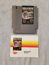 WHEEL OF FORTUNE Nintendo NES Game Cartridge &amp; Manual Only - Tested 3 Sc... - £14.31 GBP