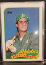 Rare &quot;Bio Error&quot; Card, 1989 Topps Jose Canseco #500, Bio Bottom Line Misprint - $74.25