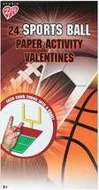 Valentines Day Sports Ball Paper Activity 24 Cards 4 Different Balls 2/14 Studio - £4.78 GBP