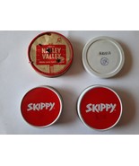 Lot 4 Vintage Jar Lids Skippy Peanut Butter Nalley Valley Original Price... - £7.80 GBP