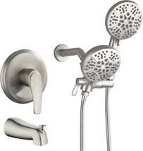 Shower Tub Kit Dual Shower System With Tub Spout Tub And Shower Faucet Set - £98.22 GBP