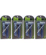 ( 4 PACK = 8 RAZORS ) 6-Blades-Disposable-Shaving-Razor-System-Twin-Valu... - $23.05 CAD