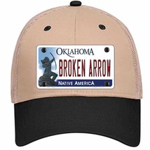 Broken Arrow Oklahoma Novelty Khaki Mesh License Plate Hat - £21.65 GBP