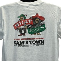 Sams Town Willy and Joses Cantina Vintage 90s T Shirt X-Large Casino Mens White - £35.86 GBP