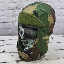 Military Issue Camo Cold Weather Cap Insulating Helmet Liner Size 6 3/4  - £11.86 GBP