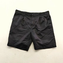 Denver Hayes Pleated Front Chino Shorts Size 38 Blue Polyester Flex Waist - $150.76 MXN