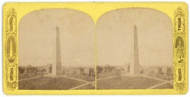 c1900&#39;s Real Photo America Illustrated Stereoview Card Bunker Hill Monument - £7.46 GBP