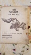 Ford Model 1200 Series Farm Loader Supplement No.1 Front Mounted Pump Se... - $21.39 CAD
