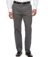 Mens Dress Pants Croft &amp; Barrow Gray Classic Easy Care Stretch Flat Fron... - $27.72