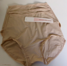 Three Shadowline Flawless fit full briefs Panty Style 17077 Size 6 Nude - $32.67