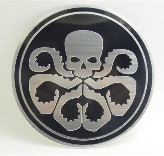 Metal Sticker Large Captain America Resilient Evil Car Sticker Fuel Tank Cap Sti