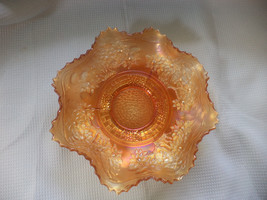 Vintage  Fenton&#39;s  Orange Tree Carnival Glass Bowl - £15.63 GBP