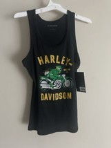 Harley Davidson Women&#39;s Graphic Sleeveless Black Tank Top Speedy Leprechaun Sz S - £25.43 GBP