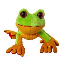 Ganz Lil Kinz Green Gold Tree Frog Plush Stuffed Animal HS109 6.5" - $14.89