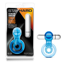 Stay Hard 10 Function Vibrating Tongue Ring Blue - £16.06 GBP