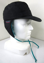 Vintage Columbia Sportswear Trapper Hat Ear Flaps Black Purple Green Retro Color - £15.78 GBP
