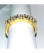 2.00 CT Rundschliff Form 5-Stone Ehering 14K Gelbgold Versilbert - $1,098.44 MXN