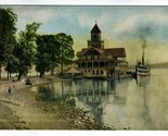 Pier on the Point Steamer Postcard Chautauqua Institution New York 1910&#39;s - £9.30 GBP